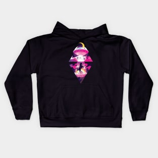 Retro Ufo Unicorn Vintage Kids Hoodie